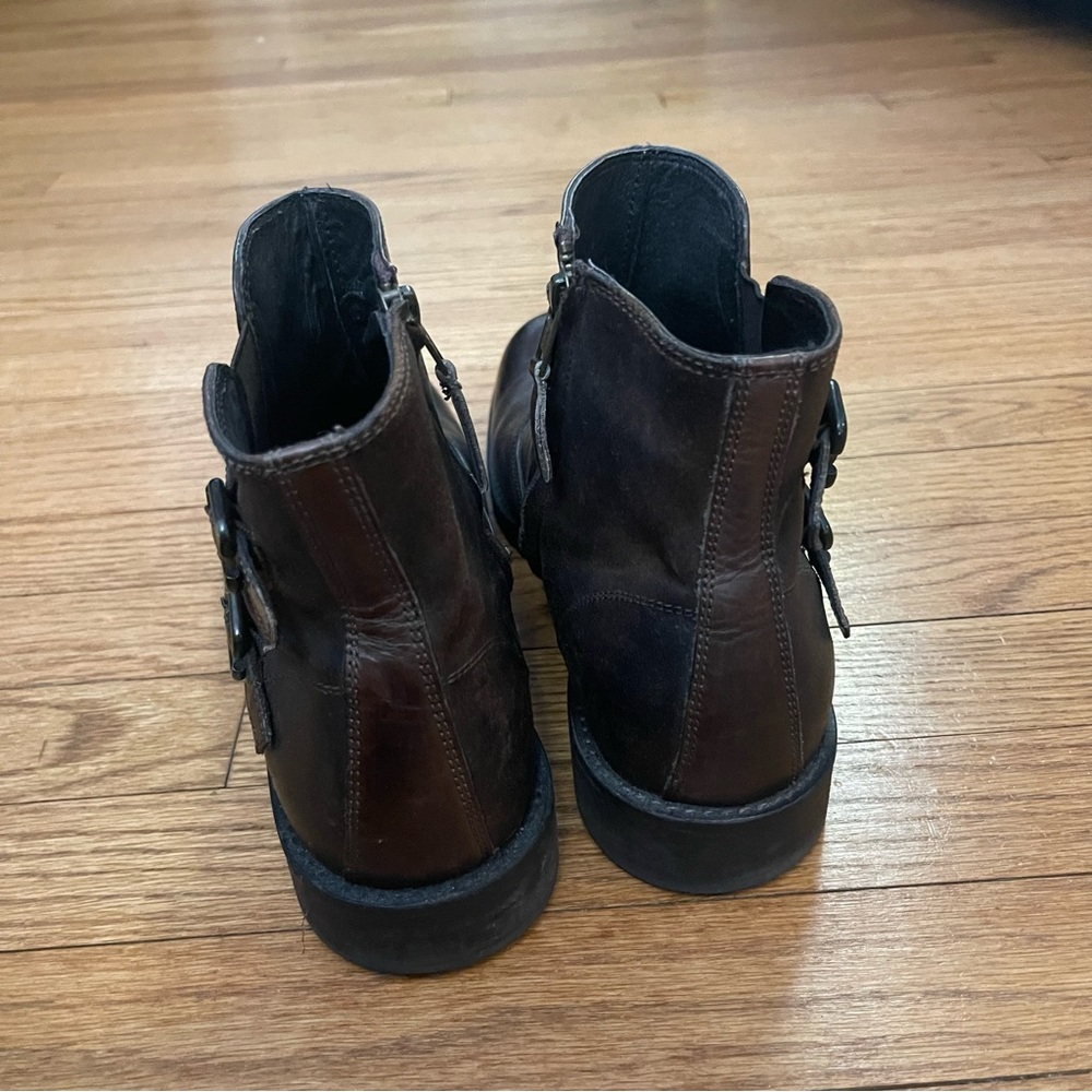 Men’s Leather J&M Johnston & Murphy Slip on Side Zipper Boots Size 9.5 - Picture 4 of 12